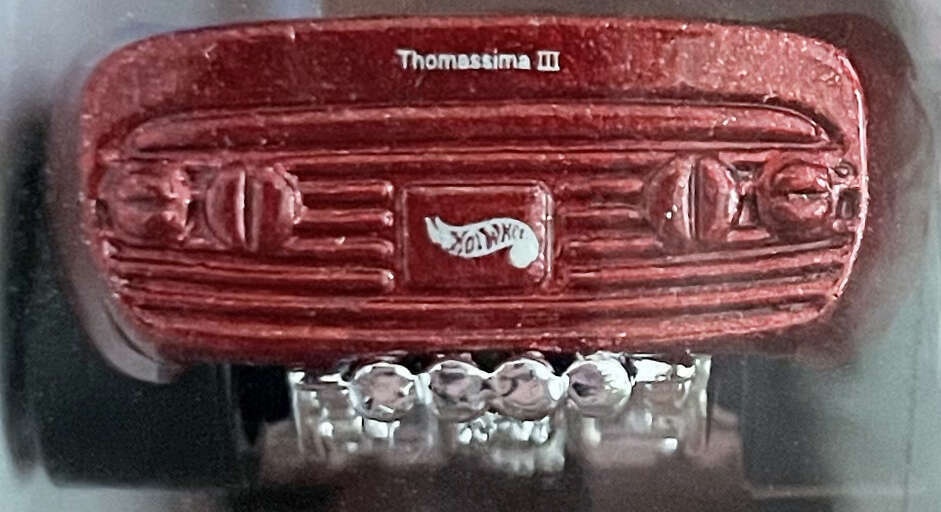 Hot Wheels 2000 - Collector # 070/250 - First Editions 10/36 - Thomassima 3 - Metallic Red with Rear Tampos - LW Wheels - USA 'Angled' Card