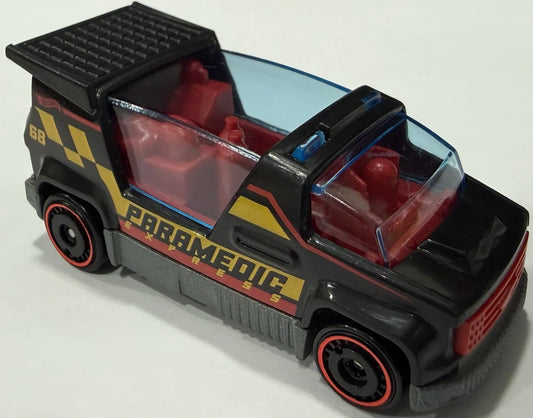 Hot Wheels 2026 - Collector # 083/250 - HW Heavyweights 4/5 - Rapid Pulse (Ambulance) - Black / 'Paramedic' - Aero Disc Wheels - USA '2026' Card