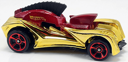 Hot Wheels 2012 - Collector # 001/247 - New Models 01/50 - Troy Soldier - Gold Chrome & Red - USA Card