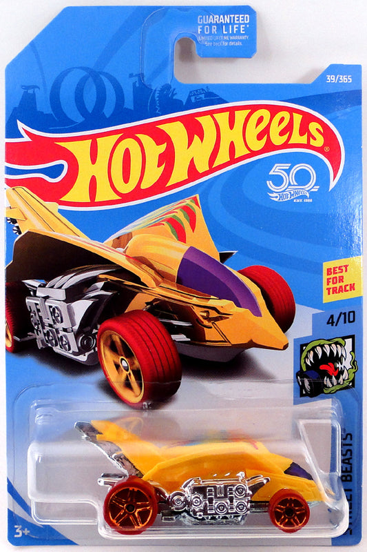 Hot Wheels 2018 - Collector # 039/365 - Street Beasts 4/10 - Turbo Rooster - Yellow - USA 50th Card