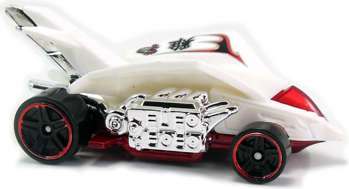 Hot Wheels 2017 - Collector # 191/365 - Street Beasts 1/10 - New Models - Turbo Rooster - White - USA Card