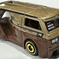 Hot Wheels 2024 - Collector # 227/250 - HW Vans 4/5 - New Models - VW T3 Custom - Gold over Brown / #79 / Various Racing Decals - International Card