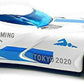 Hot Wheels 2020 - Collector # 167/250 - Olympic Games Tokyo 2020 09/10 - Velocita - White / Swimming - USA Card