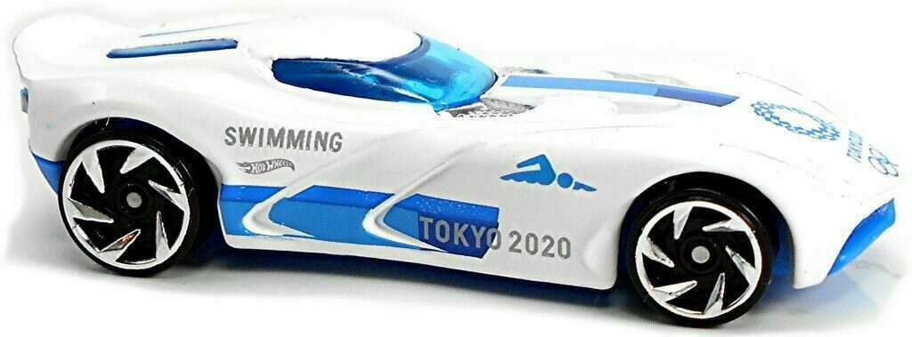 Hot Wheels 2020 - Collector # 167/250 - Olympic Games Tokyo 2020 09/10 - Velocita - White / Swimming - USA Card