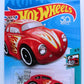 Hot Wheels 2018 - Collector # 107/365 - Tooned 04/05 - Volkswagen Beetle - Red - USA 50th Card
