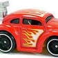 Hot Wheels 2018 - Collector # 107/365 - Tooned 04/05 - Volkswagen Beetle - Red - USA 50th Card