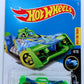 Hot Wheels 2017 - Collector # 296/365 - X-Raycers 4/10 - Voltage Spike - Transparent Blue Body / Flat Black Metal Base - USA Card