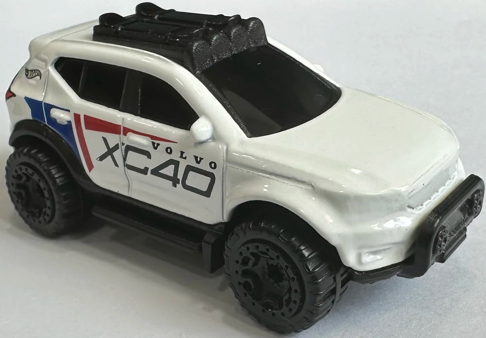 Hot Wheels 2024 Collector 014 250 HW Green Speed 02 10 Volvo XC40 Recharge White Red Blue Accents Black BLOR Wheels USA Card