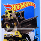 Hot Wheels 2014 - Collector # 008/250 - HW City / HW City Works - Wheel Loader - Yellow / Black Scoop / Chrome Engine - OR6SP Wheels - USA Card