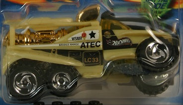 Hot Wheels 2002 - Collector # 140/240 - XS-IVE (Brush Fire Truck) - Biege - Chrome SB Wheels - USA 'Race & Win' Card