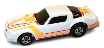 Hot Wheels 2011 The Hot Ones 76 Camaro Z28 Metalflake Pearl Whi KMJ Diecast II