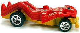 Hot Wheels 2021 - Collector # 046/250 - Mattel Games 3/5 - Zombot - Red / Rock'em Sock'em Robots - International Long Card