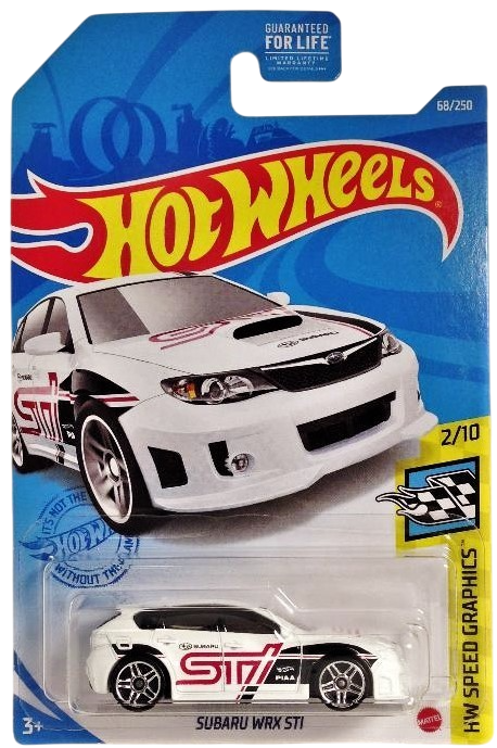 Hot Wheels 2021 - Collector # 068/250 - HW Speed Graphics 2/10 - Subaru WRX STi - White - PR5 Wheels - USA Card