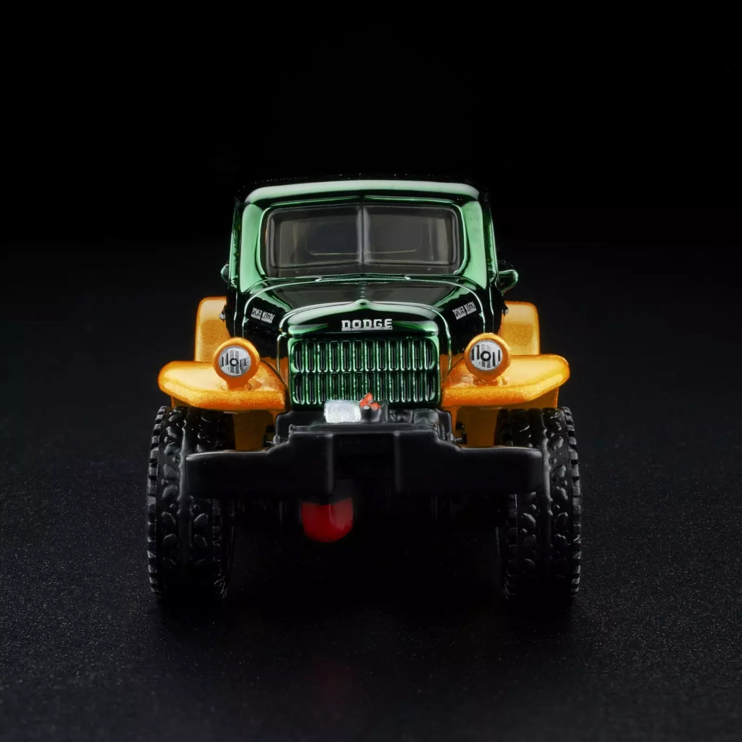 Hot Wheels 2023 - HWC / RLC Exclusive / Holiday Car - 1952 Dodge Power Wagon - Spectraflame British Racing Green - Metal/Metal - Real Riders - Swivel Frame - Acrylic Display Case