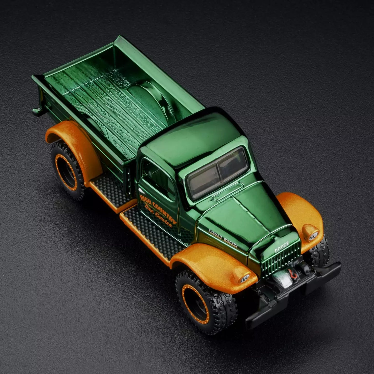 Hot Wheels 2023 - HWC / RLC Exclusive / Holiday Car - 1952 Dodge Power Wagon - Spectraflame British Racing Green - Metal/Metal - Real Riders - Swivel Frame - Acrylic Display Case