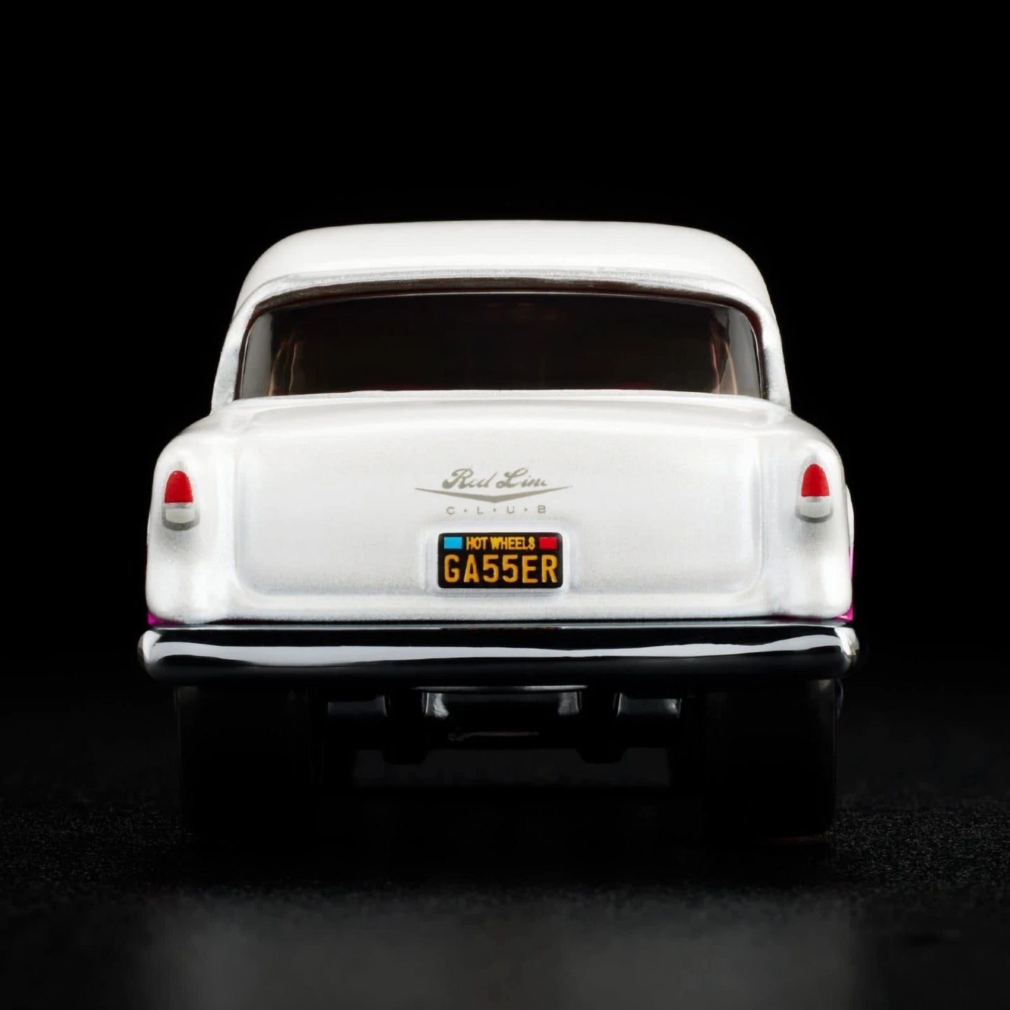 Hot Wheels 2025 - RLC Exclusive ’- 55 Chevy Bel Air Gasser - Spectraflame Pink - Neo Classic Red Line Wheels - Metal/Metal - Kar Keeper