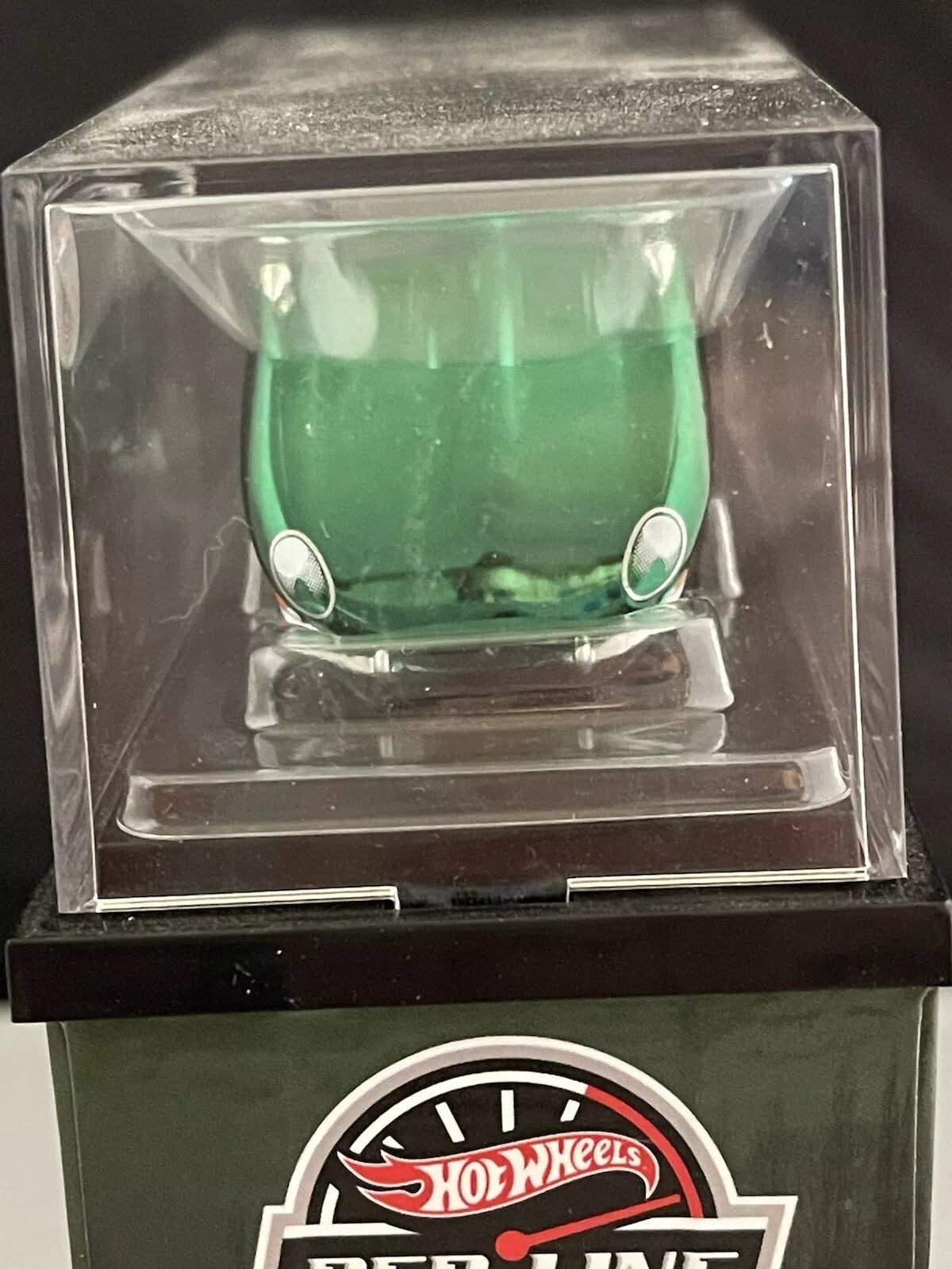 Hot Wheels 2023 - HWC / RLC Exclusive - 1964 Jaguar E-Type - Spectraflame British Racing Green - Metal/Metal - Real Riders - Tilt Forward Hood - Acrylic Display Case - Limited to 30,000