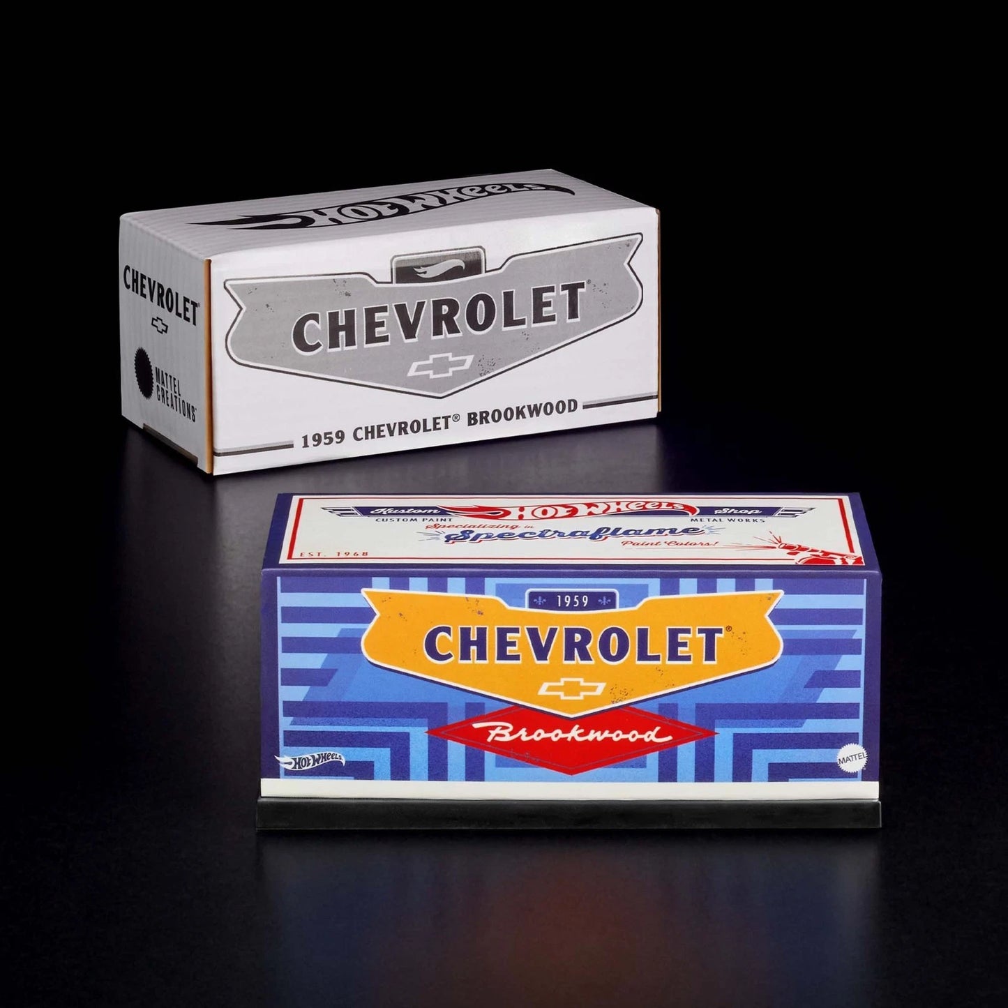 Hot Wheels 2025 - RLC Exclusive - 1959 Chevrolet Brookwood - Spectraflame Ice Blue - Metal/Metal & Real Riders - Opening Hood & Tailgate - Acrylic Display Case