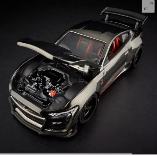 Hot Wheels 2024 - Mattel Creations / RLC - Redline Club Exclusive - 2022 Ford Mustang Shelby GT500 Code Red - Spectraflame Slate - Metal/Metal & Real Riders - Opening Hood - Kar Keeper - NEW Casting!