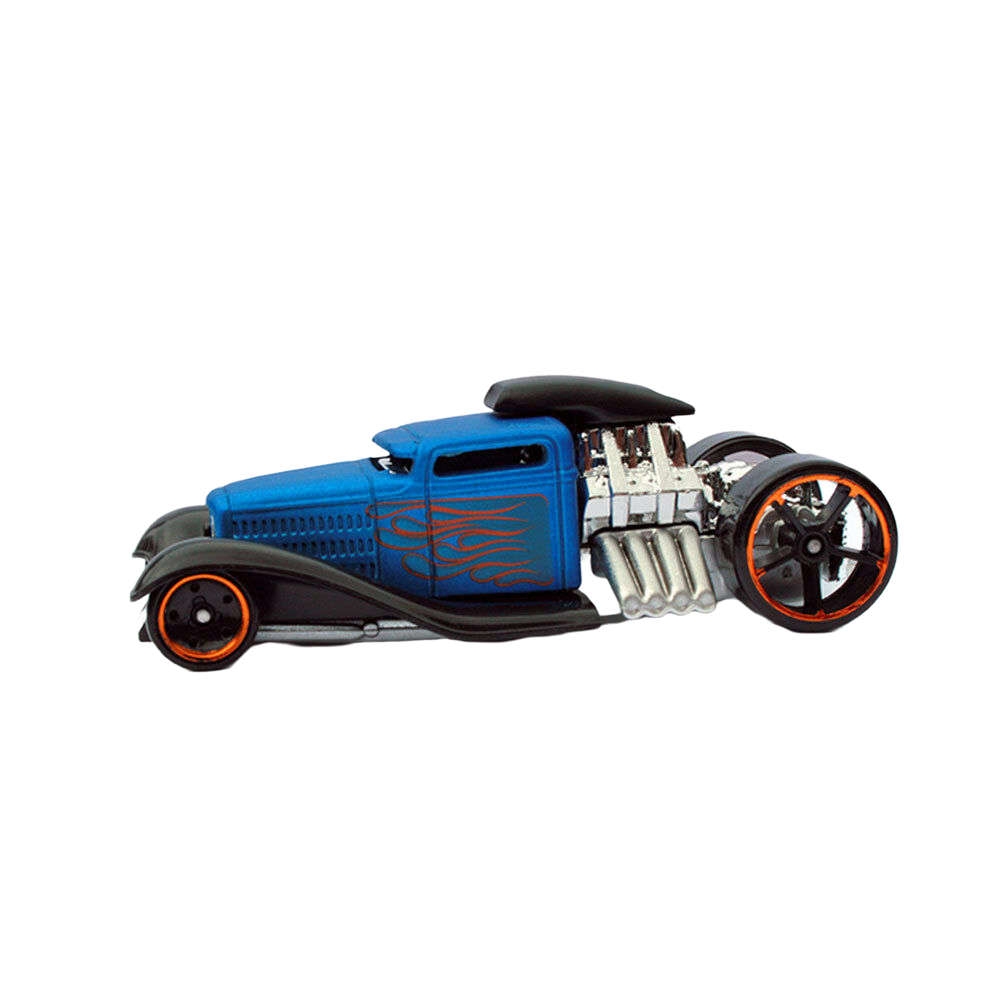 Hot Wheels 2009 - Collector # 012/166 - HW Premiere 12/42 - Mid Mill - Matte Blue / Flames - International Card