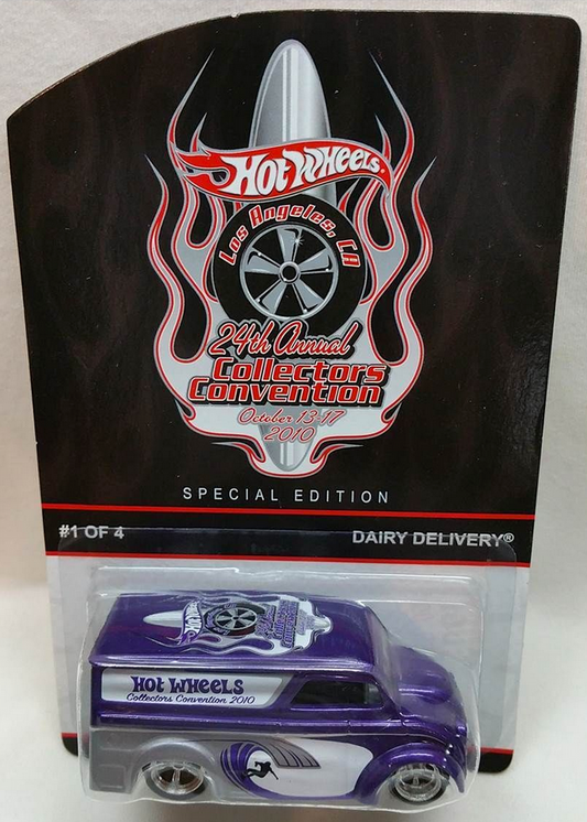 Hot Wheels 2010 - 24th Annual Collector's Convention 1/4 - Dairy Delivery - Purple - Metal/Metal &amp; Real Riders - Limited to 2,400