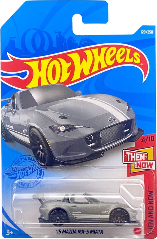 Hot Wheels 2021 - Collector # 129/250 - Then And Now 04/10 - '15 Mazda MX-5 Miata - Satin Gray - IC