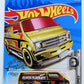 Hot Wheels 2019 - Collector # 023/250 - Super Chromes 4/5 - Custom '77 Dodge Van - Gold Chrome - USA