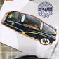 Hot Wheels 2019 - Theme / Larry Wood 50 Years of Design 01/10 - Purple Passion - Matte Black with Gold Scallop - Gold M5 Wheels - Walmart Exclusive