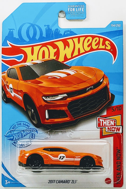 Hot Wheels 2021 - Collector # 154/250 - Then And Now 5/10 - 2017 Camaro ZL1 - Orange - USA Card