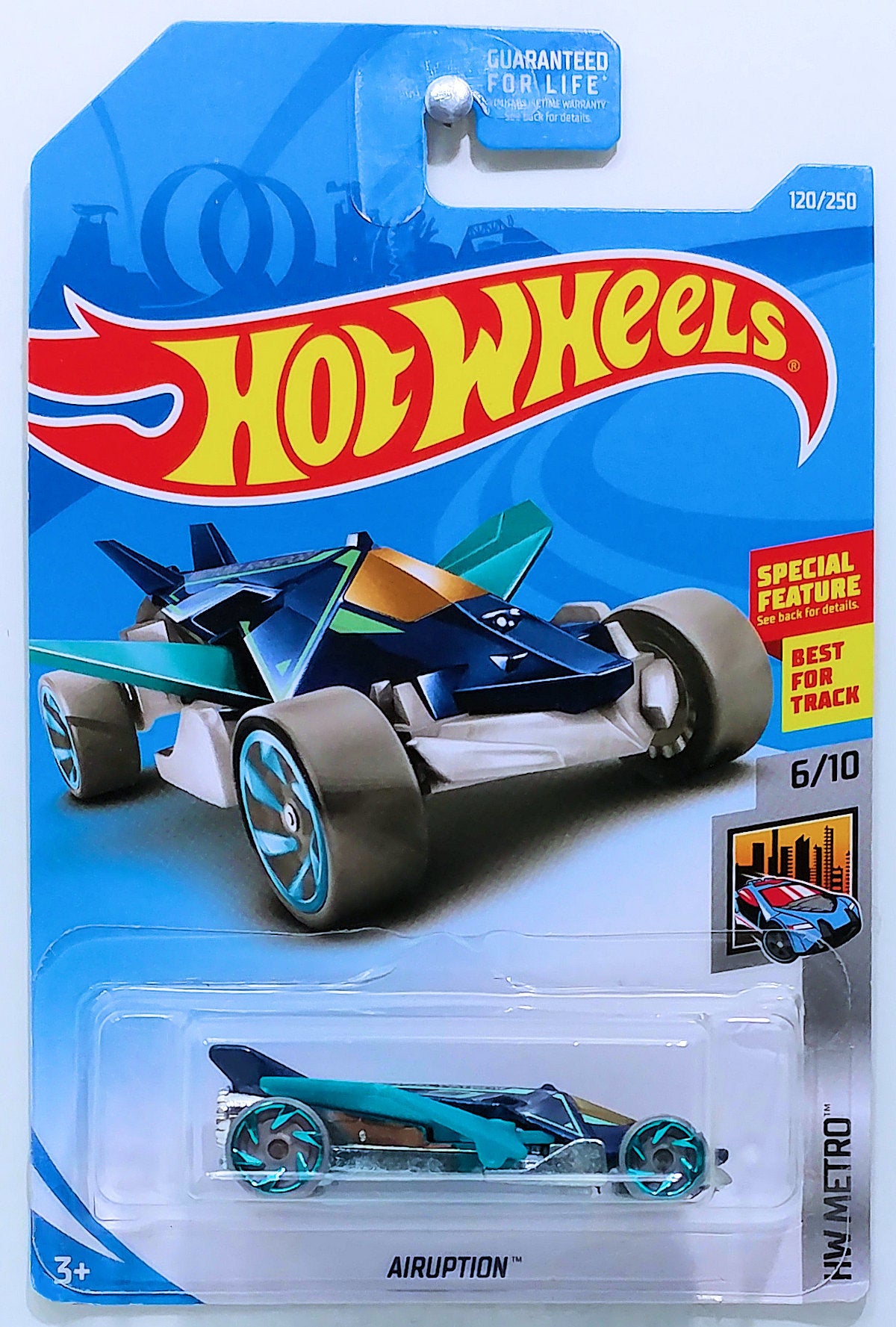 Hot Wheels 2019 - Collector # 120/250 - HW Metro 6/10 - Airuption - Dark Blue & Light Blue