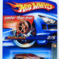 Hot Wheels 2006 - Collector # 082/223 - Bone Blazers 2/5 - Audacious - Dark Blue - Faster Than Ever Wheels - USA FTE Card