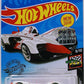 Hot Wheels 2019 - Collector # 161/250 - HW Race Day 9/10 - New Models - Roborace Robocar - White - USA 'ROBORACE' Card with a Factory Set Sticker