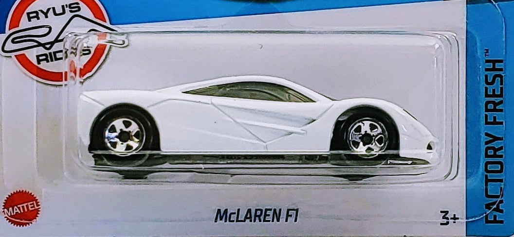 Hot Wheels 2022 - Collector # 107/250 - Factory Fresh 4/10 - McLaren F1 - White - Best Buy Exclusive - USA Card