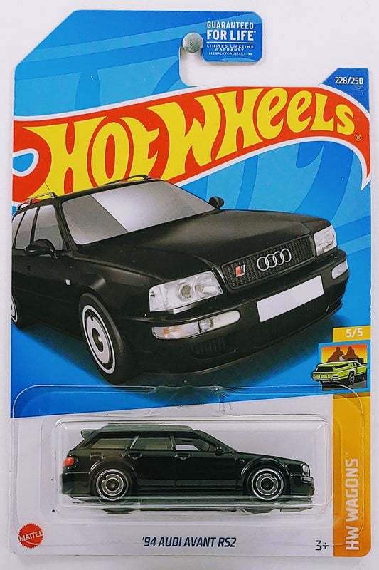 Hot Wheels 2022 - Collector # 228/250 - HW Wagons 5/5 - '94 Audi Avant R52 - Black - USA
