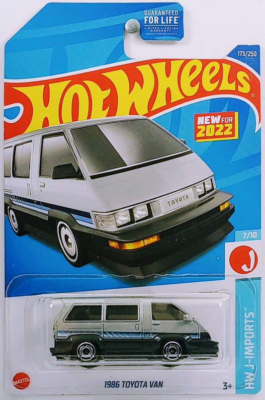 Hot Wheels 2022 - Collector # 173/250 - HW J-Imports 7/10 - New Models - 1986 Toyota Van - Metallic Gray - USA Card