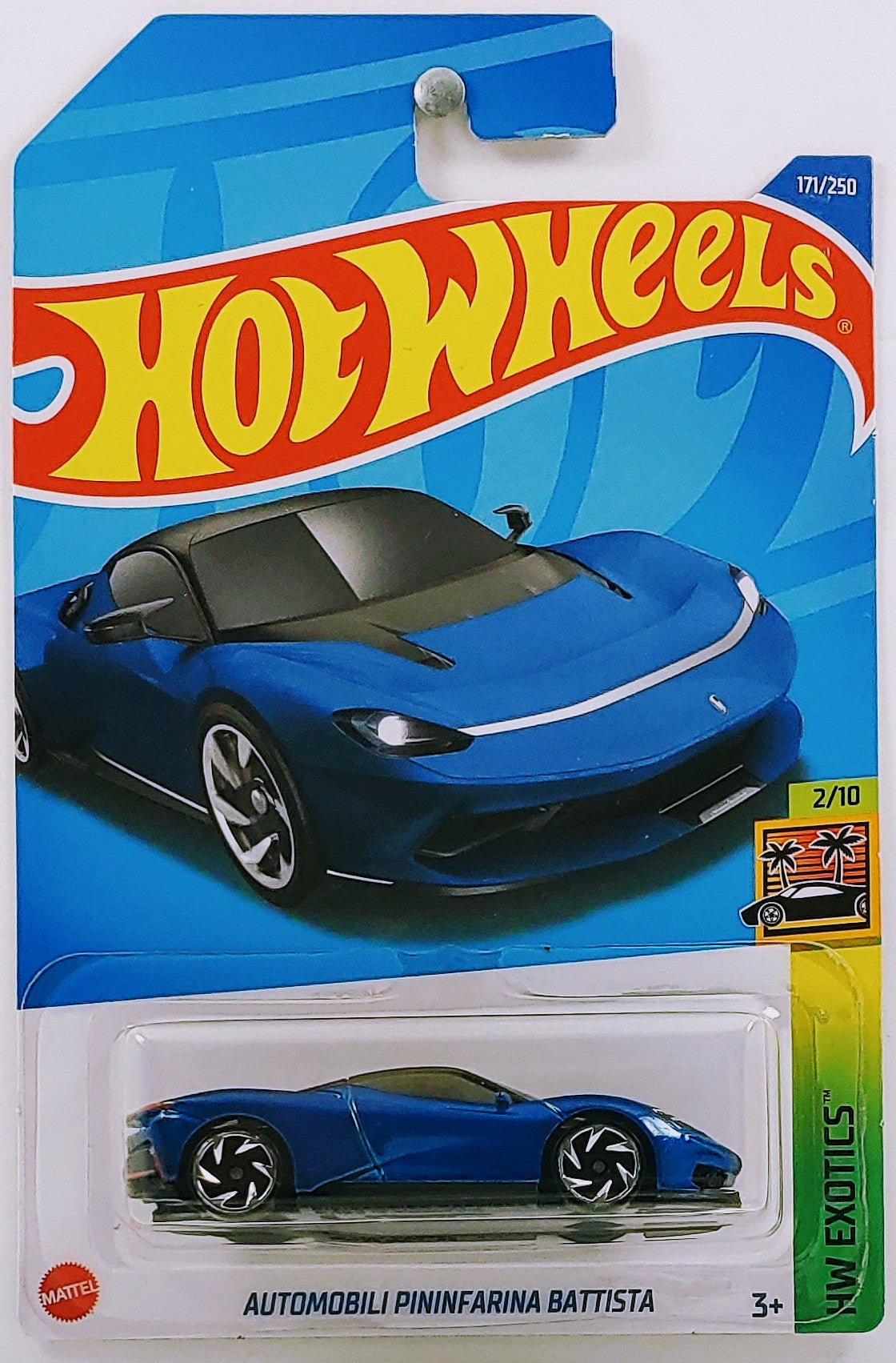 Hot Wheels 1:64 Scale Dark Blue Twin Mill Die-Cast Car - 50th Anniversary Card, Exotics Series 3/10 - View #3
