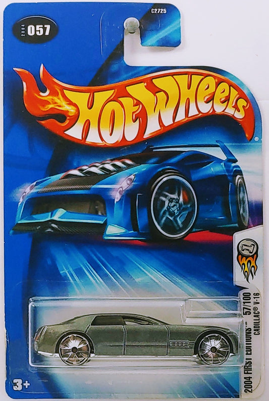 Hot Wheels 2004 - Collector # 057/212 - First Editions 57/100 - Cadillac V-16 Concept - Gray - USA