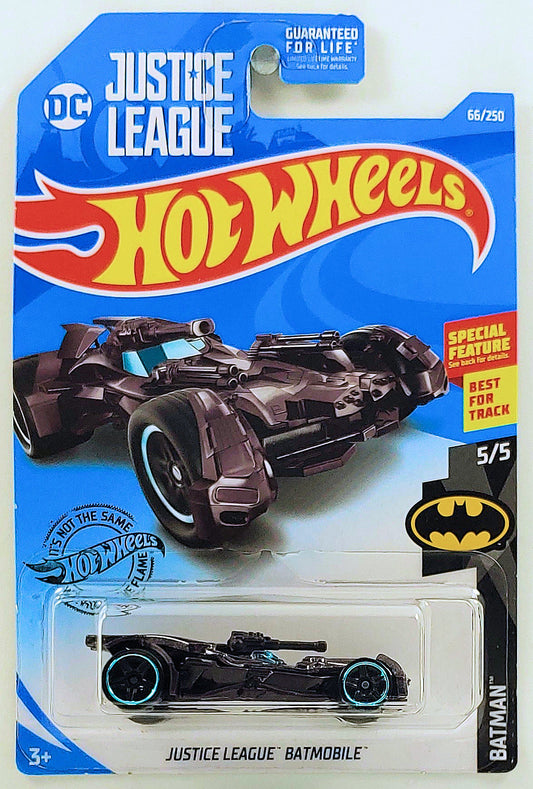 Hot Wheels 2019 - Collector # 066/250 - Batman 5/5 - Justice League Batmobile - Dark Purple Metalflake - USA
