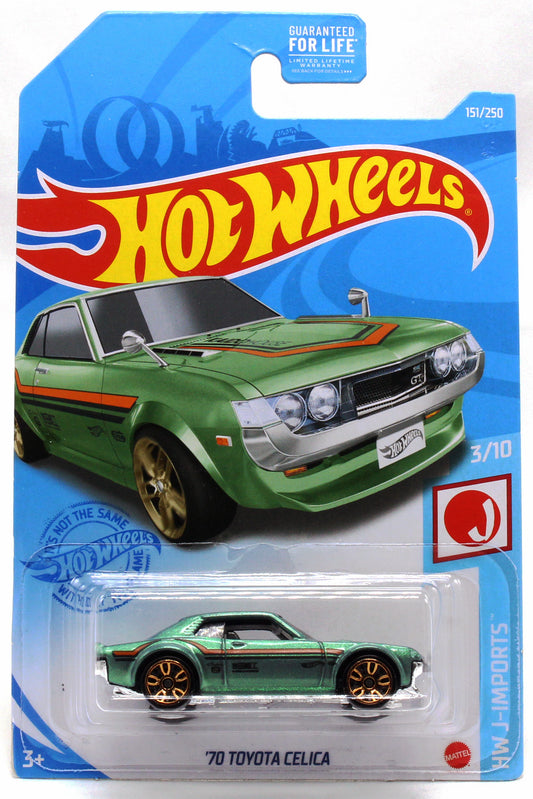 Hot Wheels 2021 - Collector # 151/250 - HW J-Imports 3/10 - '70 Toyota Celica - Metallic Sea Green - USA
