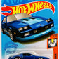 Hot Wheels 2021 - Collector # 191/250 - Muscle Mania 1/10 - '85 Chevrolet Camaro IROC-Z - Blue / Blue Accent Stripes - PR5 Wheels - USA Card