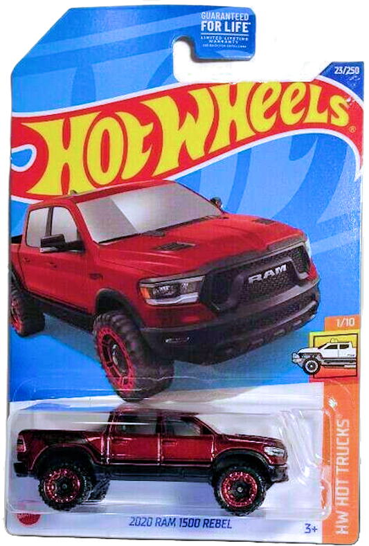 Hot Wheels 2022 - Collector # 023/250 - HW Hot Trucks 1/10 - 2020 Ram 1500 Rebel - Red