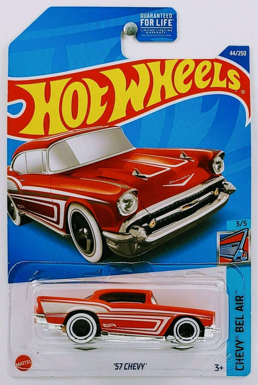 Hot Wheels 2022 - Collector # 044/250 - Chevy Bel Air 3/5 - '57 Chevy - Red - USA