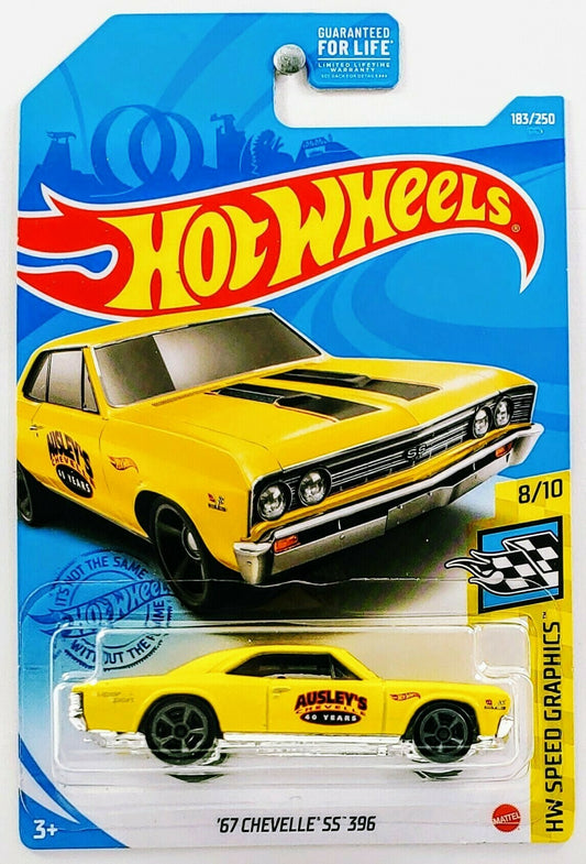 Hot Wheels 2021 - Collector # 183/250 - HW Speed Graphics 8/10 - '67 Chevelle SS 396 - Yellow - USA Card