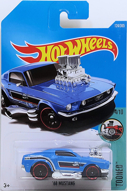 Hot Wheels 2017 - Collector # 124/365 - Tooned 4/10 - '68 Mustang - Blue - IC