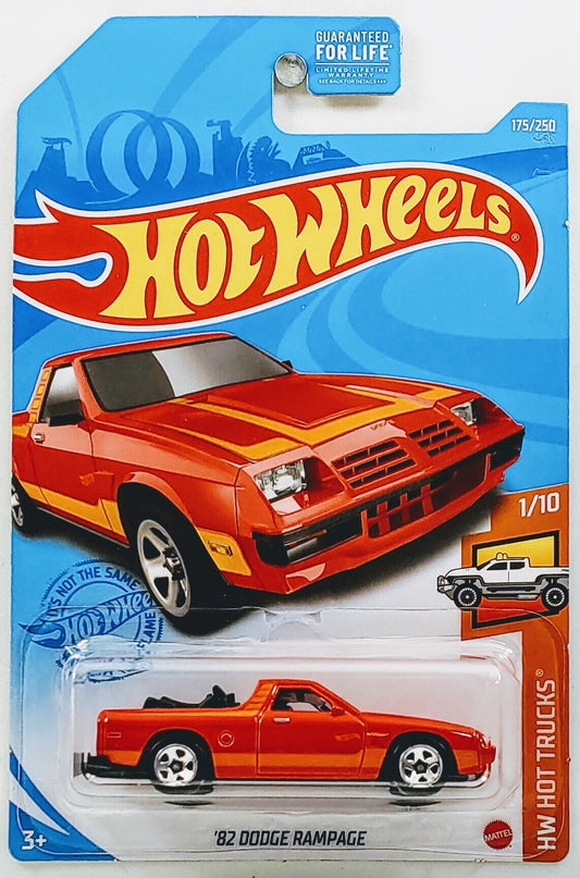 Hot Wheels 2021 - Collector # 175/250 - HW Hot Trucks 1/10 - '82 Dodge Rampage - Red - USA Card