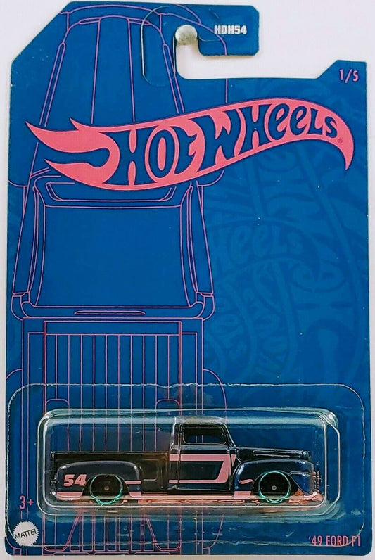 Hot Wheels 2022 - 54th Anniversary Series - Blue & Pink 1/5 - '49 Ford F1 - Dark Blue