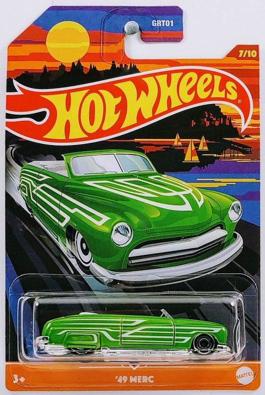 Hot Wheels 2021 - Theme / Convertibles Series # 7/10 - '49 Merc - Metalflake Green - Walmart Exclusive