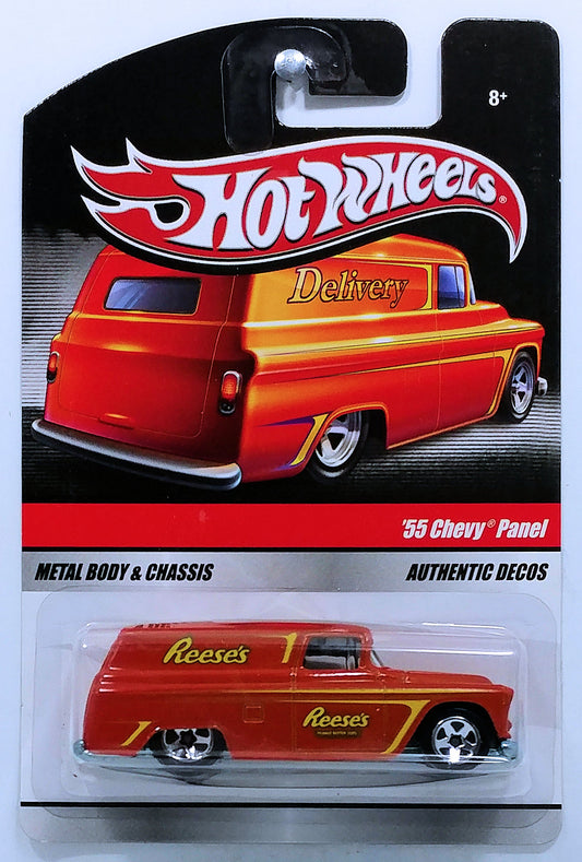 Hot Wheels 2009 - Delivery / Sweet Rides - '55 Chevy Panel - Dark Orange / Reese's - Metal/Metal & 5 Spokes