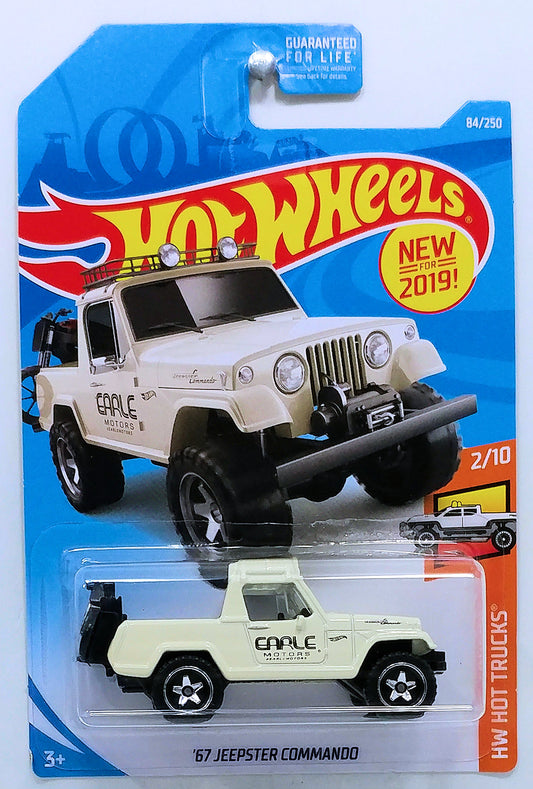 Hot Wheels 2019 - Collector # 084/250 - HW Hot Trucks 2/10 - New Models - '67 Jeepster Commando - White