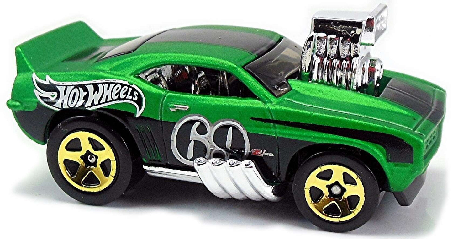 Hot Wheels 2017 - Collector # 171/365 - Tooned 3/10 - '69 Camaro Z28 - Green - FSC